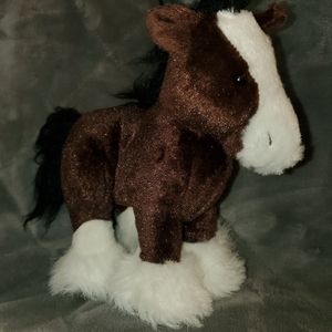 GANZ Webkinz 8" Plush Stuffed Animal Clydesdale Horse HM139